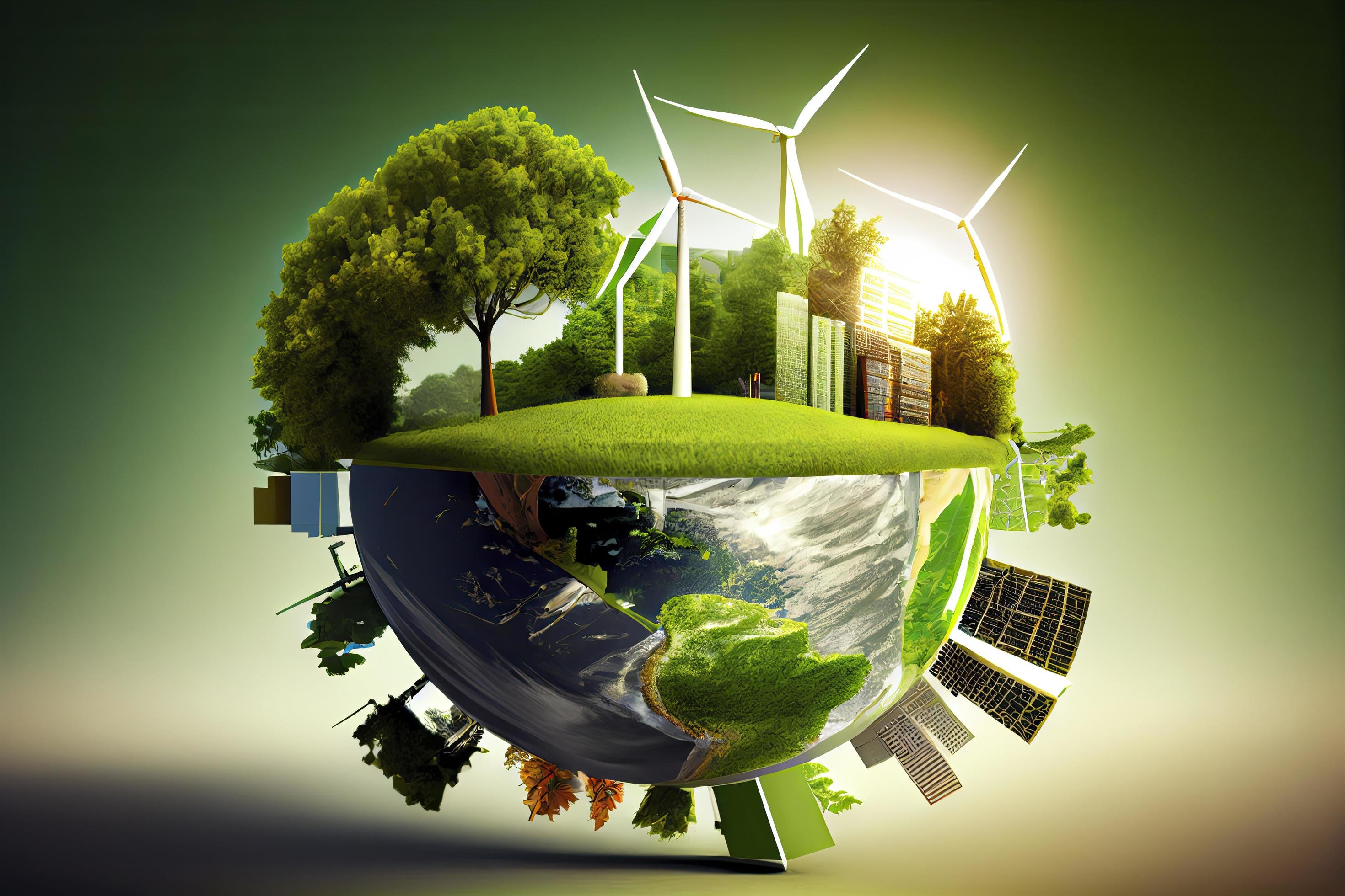 Pollution-free green planet